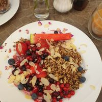 Quinoa with warm fruit and almonds at You're Welcome in Berlin