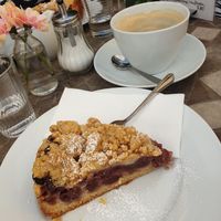 The best cherry streusel on earth at You're Welcome in Berlin
