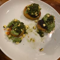 Appetizer: camote chimichurri  at Luna Rotisserie & Empanadas in Durham