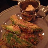 Almond-crusted avocado fries with aioli at Clovermint Cafe and Market in Dania Beach