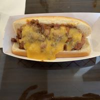 The Chilli cheese dog. When you gotta stuff your face fast... at Clovermint Cafe and Market in Dania Beach