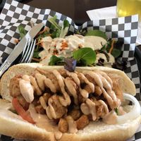 SHRIMP PO BOOYYYY! How the heck do they get that shrimp texture and taste without the guilt? � at Clovermint Cafe and Market in Dania Beach