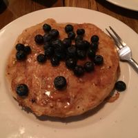 Vegan pancakes with fresh berries. at Backwater in Melbourne