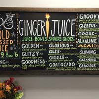 Ginger Juice Menu at Ginger Juice in Richmond
