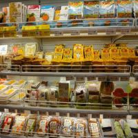 tofu selections! only protein i found other than cheese.  they have whole wheat bread, too! at Rialto Biocenter in Venice