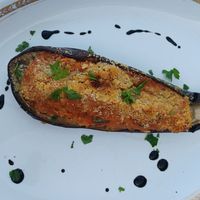 Berenjena rellena at Vegans N' Roses in Castelldefels