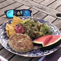 Burger without a bun.  at Vegans N' Roses in Castelldefels