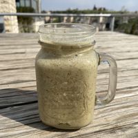 Date, mint and almond milk smoothie ❤️  at Wild Jordan Cafe in Amman