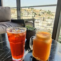 Iced berry & orange warrior at Wild Jordan Cafe in Amman