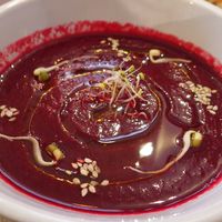 Living soup of the day at Petit Brot - Cold Press Raw Eco in Barcelona