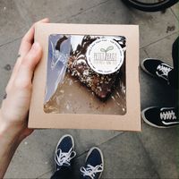 Orgasmic chocolate cake  at Petit Brot - Cold Press Raw Eco in Barcelona