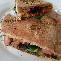 Zaatar wrap at Shams El Balad Cafe in Amman