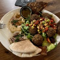 Falafel salad  at Dishdash Grill in Milpitas