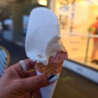 Lychee and pomegranate/ sour cherry 🍒 at Fritz Gelato in Richmond