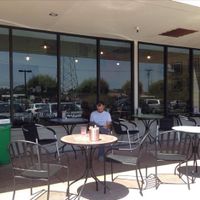 seating outdoors along sidewalk (in a strip mall type complex) at Cafe del Soul in Mill Valley