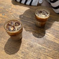 Iced lattes  at Kaf in Copenhagen