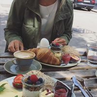 Vegan brunch in the front, vegetarian in the back at Kaf in Copenhagen