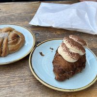 Cardamom bun and tiramisu croissant   at Kaf in Copenhagen