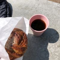 Cardamom bun and Batch brew at Kaf in Copenhagen