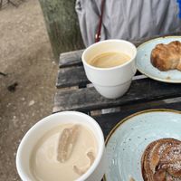 Latte and house made chai  at Kaf in Copenhagen