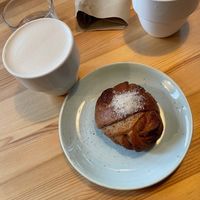 Cardamom bun and chai latte at Kaf in Copenhagen