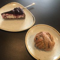 New York Cheesecake and Cardamom Pastry  at Kaf in Copenhagen
