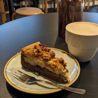 Pecan cheesecake at Kaf in Copenhagen