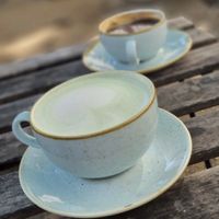 Matcha latte with soya   at Kaf in Copenhagen