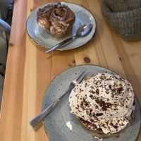 Cinnamon bun and Fastelavnsbolle  at Kaf in Copenhagen