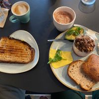 “Seasonal grilly” on left and “brunch komplet” on right (both very fulfilling and recommend!!)  at Kaf in Copenhagen