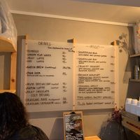 Menu w/ Prices at Kaf in Copenhagen