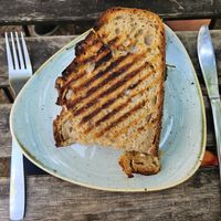 Bread filled with Tomato, Spinach, etc. at Kaf in Copenhagen