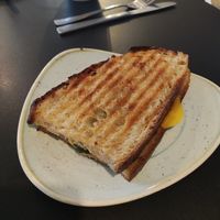 Cheese and sun-dried tomato toastie at Kaf in Copenhagen
