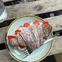 Strawberry and cream croissant at Kaf in Copenhagen