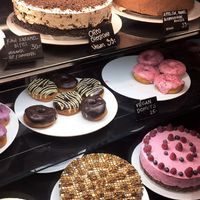 Delicious vegan cakes  at Kaf in Copenhagen