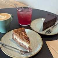 Full chocolate & pecan cheesecakes at Kaf in Copenhagen