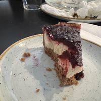 New York cheesecake with blueberryy  at Kaf in Copenhagen