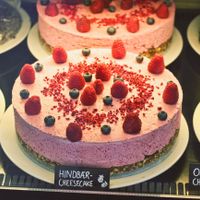 Raspberry Cheesecake. at Kaf in Copenhagen