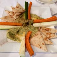 herbed hummus platter.  at The Nomad Cafe in Melbourne