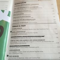 menu at Schlosskeller in Pforzheim