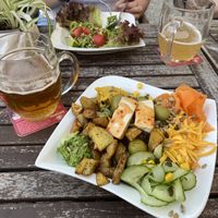 Zucchini pasta and Blatouch bowl  at Blatouch in Prague