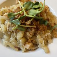 Gnocchi with smoked tofu and sauerkraut   at Blatouch in Prague