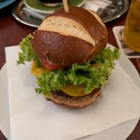 Burger (Beyond Meat) - 4.5/5. Great sauce.  at Blatouch in Prague