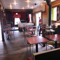 Inside (stage in the back) at Le Mouton Noir in Val-david