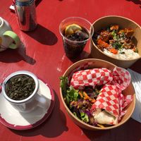 Loose leaf green tea! Our tasty meals are there too   at Le Mouton Noir in Val-david