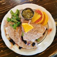vegan quesadilla at General Cafe in Val-david