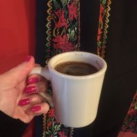 Turkish coffee at Mishkenut in Munster