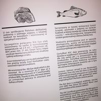 the menu  at Mono Kitchen in Gdansk