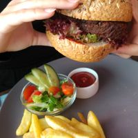 Vegan burger at Mono Kitchen in Gdansk