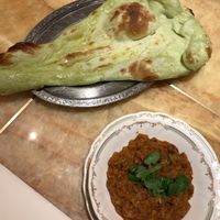 Look at this thing of beauty -vegan naan & aubergine curry ❤️ at Milan Nataraj in Tokyo